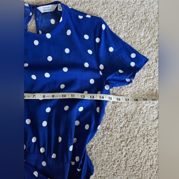Paris Atelier & Other Stories sz. 0 women's blue White polka dot dress - Picture 8 of 9